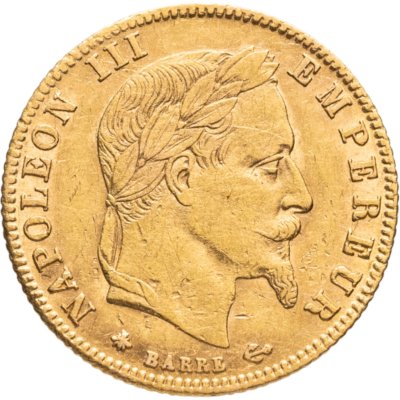 купить Франция 5 франков (francs) 1868 A Золото знак монетного двора: "A" - Париж