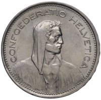 купить Швейцария 5 франков 1968