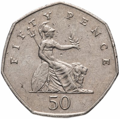 купить Великобритания 50 пенсов (pence) 1998-2009, случайная дата