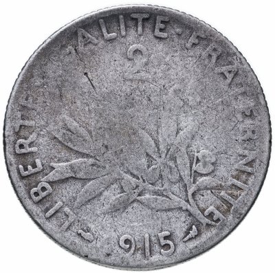 купить Франция 2 франка (francs) 1915