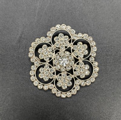 купить Брошь (игла серебро), серебро, металл, стразы, СССР, 1950-1990 гг.