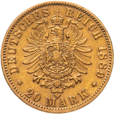 купить Германская империя (Пруссия) 20 марок (mark) 1889