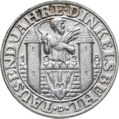 купить Германия (Веймарская республика) 3 рейхсмарки (reichsmark) 1928 "1000 лет Динкельсбюлю"
