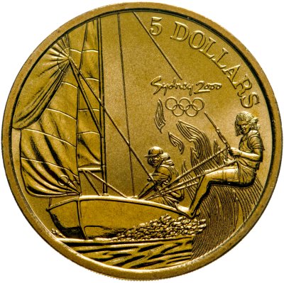 купить Австралия 5 долларов (dollars) 2000 "Олимпийские игры в Сиднее - Парусный спорт"