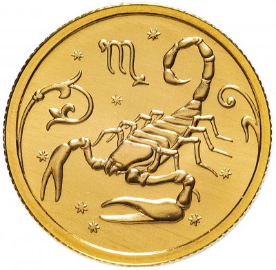 купить 25 рублей 2005 ММД UNC "Скорпион - знаки зодиака"