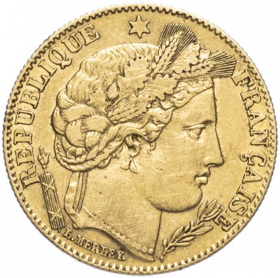 купить Франция 10 франков (francs) 1899 "A"