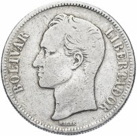 купить Венесуэла 5 боливаров 1887