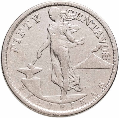 купить Филиппины 50 сентаво (centavos) 1921