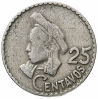 купить Гватемала 25 сентаво (centavos) 1970