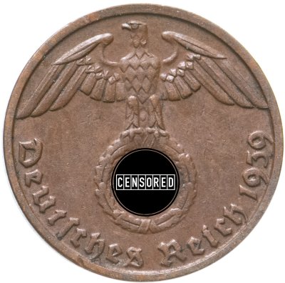 купить Германия, Третий рейх 1 рейхспфенниг (reichspfennig) 1939 В