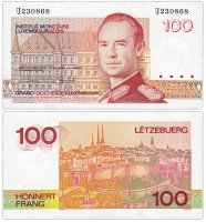 купить Люксембург 100 франков 1993 (Pick 58b)