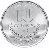 Купить Коста-Рика 10 колонов 2016