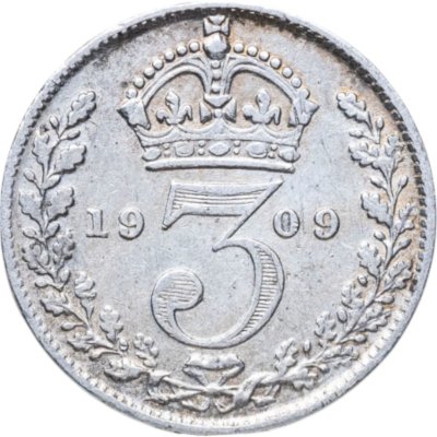 купить Великобритания 3 пенса (pence) 1909