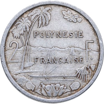 купить Французская Полинезия 2 франка 1965