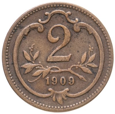 купить Австрия 2 геллера (heller) 1909
