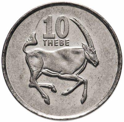 купить Ботсвана 10 тхебе (thebe) 1998-2008, случайная дата