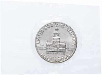 купить США 50 центов (half dollar) 1976 "200 лет независимости", в запайке