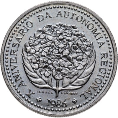 купить Португалия 100 эскудо (escudos) 1986 10 лет автономии Азорских островов
