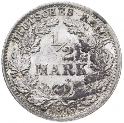 купить Германия (Германская империя) 1/2 марки 1915 "А"