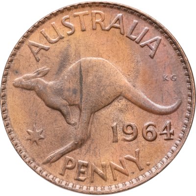 купить Австралия 1 пенни (penny) 1964 Точка после "PENNY." - Монетный двор Перта