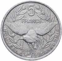 купить Новая Каледония 5 франков (francs) 1986-2014 случайный год