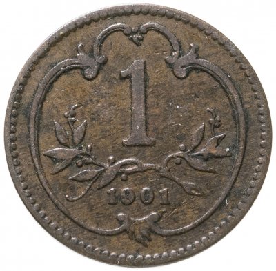 купить Австрия 1 геллер (heller) 1901