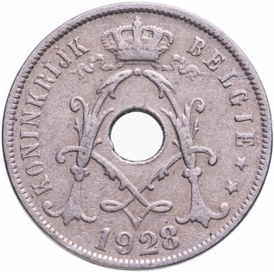 купить Бельгия 25 сантимов (centimes) 1928 Надпись на голландском - 'BELGIË'