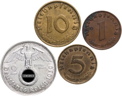 купить Нацистская Германия (Третий рейх) набор из 4 монет 1938 - 1939