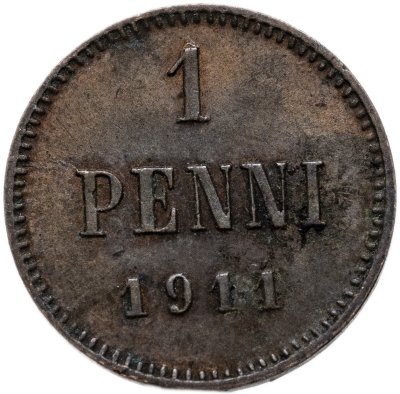 купить 1 пенни (penni) 1911 Российская Финляндия