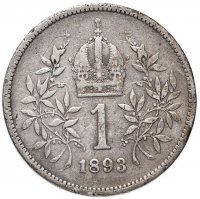 Купить Австро-Венгрия 1 крона 1893, монета для Венгрии