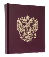 купить Папка на кольцах без листов. Стандарт "GRAND", бордовый (орёл)