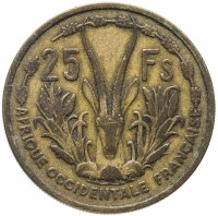 купить Французская Западная Африка 25 франков (francs) 1956