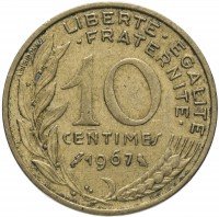 купить Франция 10 сантимов 1967