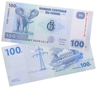 купить Конго 100 франков 2022 года