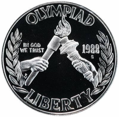 купить США 1 доллар (dollar) 1988 S Proof "XXIV летние Олимпийские Игры, Сеул 1988"