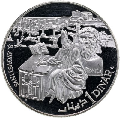 купить Тунис 1 динар (dinar) 1969 "Историческое наследие Туниса - Августин"