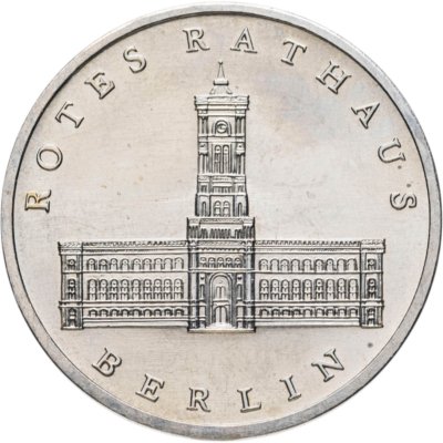 купить Германия (ГДР) 5 марок 1987 "750 лет Берлину – Красная Ратуша"