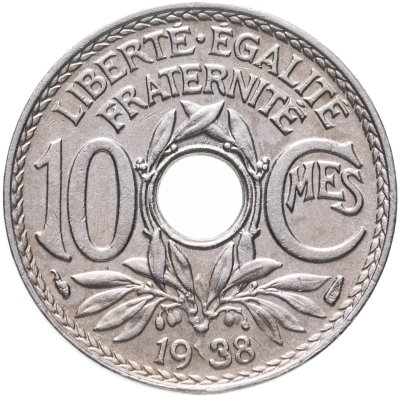 купить Франция 10 сантимов 1938