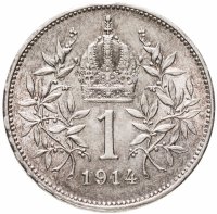 купить Австро-Венгрия 1 крона 1914 год для Австрии