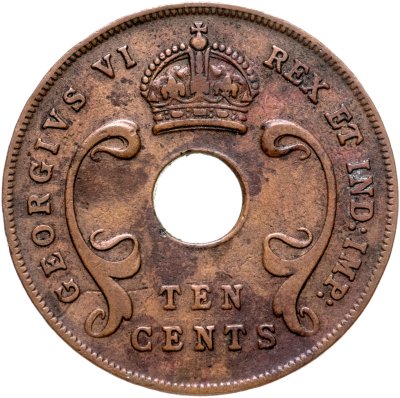 купить Британская Восточная Африка 10 центов (cents) 1941