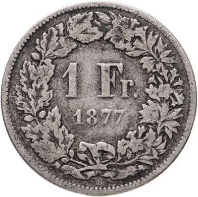купить Швейцария 1 франк (franc) 1877