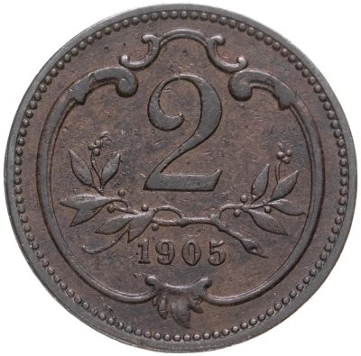 купить Австрия 2 геллера (heller) 1905