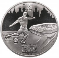 Купить Украина 5 гривен 2011 "Финальный турнир чемпионата Европы по футболу 2012, Львов"