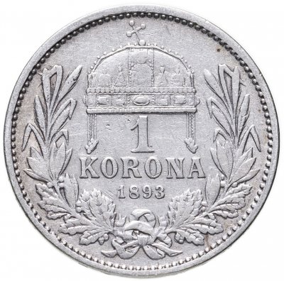 купить Австро-Венгрия 1 крона 1893, монета для Венгрии