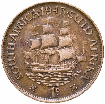 купить ЮАР 1 пенни (penny) 1943