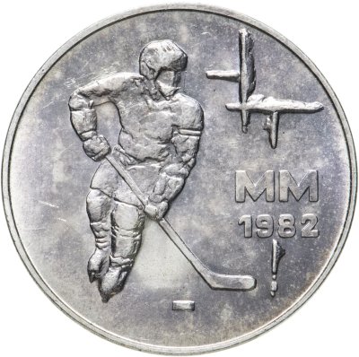 купить Финляндия 50 марок 1982 "Чемпионат мира по хоккею с шайбой 1982 года в Хельсинки и Тампере"