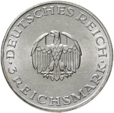 купить Германия 3 рейхсмарки (reichsmark) 1929 "200 лет со дня рождения Готхольда Лессинга", двор A