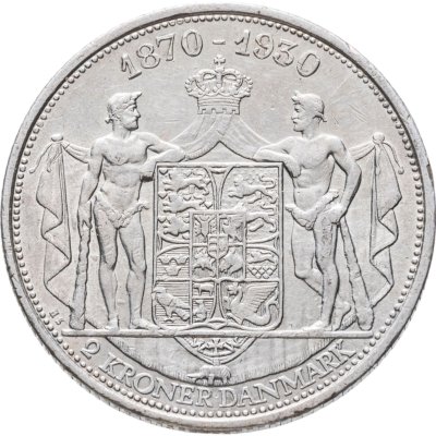 купить Дания 2 кроны (kroner) 1930 60 лет со дня рождения короля Кристиана X