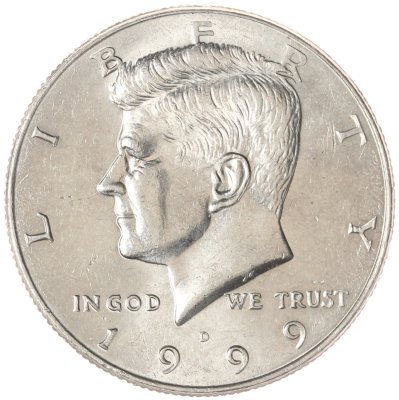 купить США 50 центов (1/2 доллара, half dollar) 1999 D Kennedy Half Dollar (Кеннеди) знак монетного двора "D" - Денвер