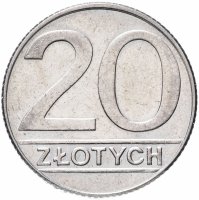 Купить Польша 20 злотых 1989-1990 случайный год